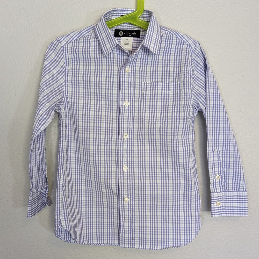 JCrew CrewCuts Button Down Shirt - Lavender Plaid